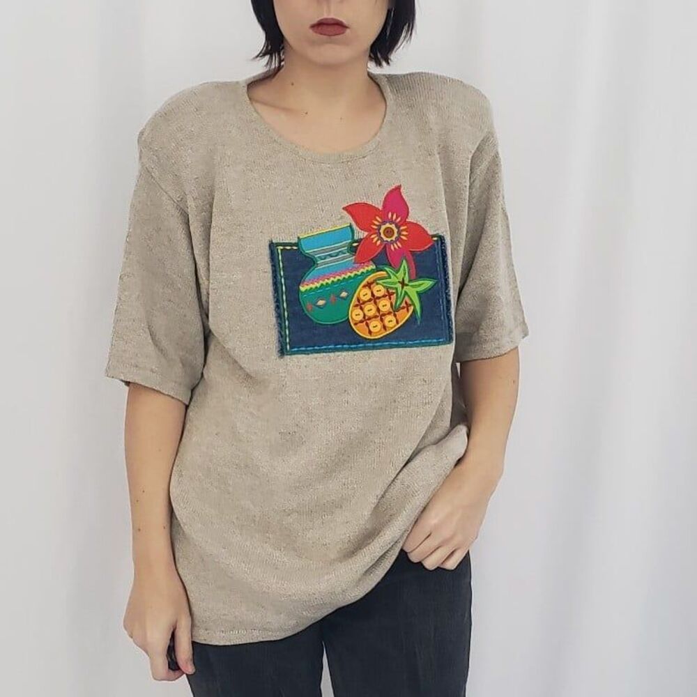 90s I.B. Diffusion Linen and‎ Cotton Sweater